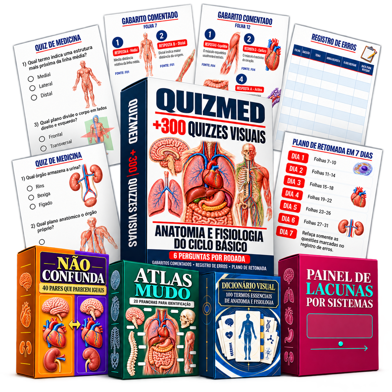 QuizMed com os quatro bônus do Plano Completo